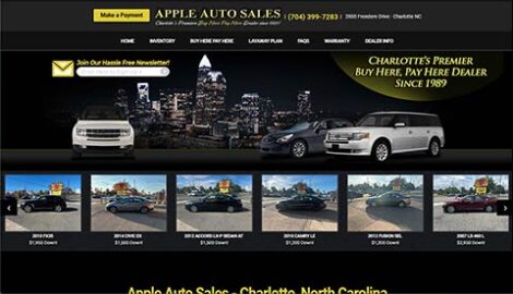 A Charlotte used car dealer website built by KGI