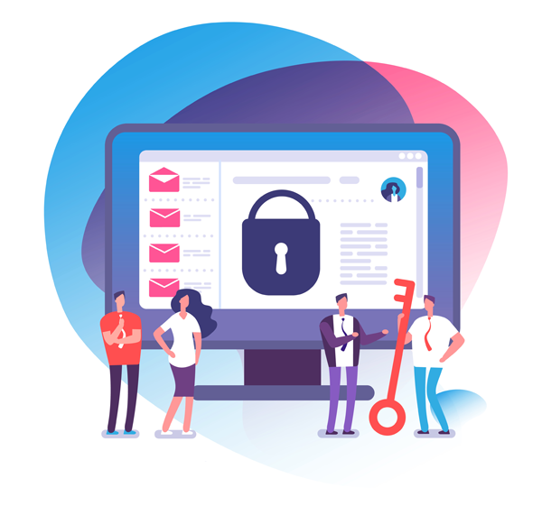 Email encryption illustration
