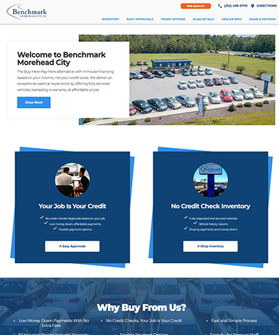 Benchmark Morehead City website built by KGI