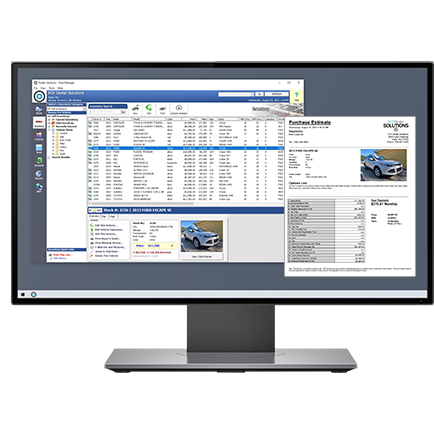 KGI Dealer Solutions DMS running on a desktop monitor